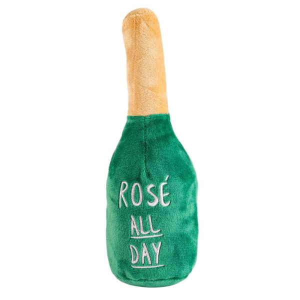 Woof Clicquot Rose' Champagne Bottle