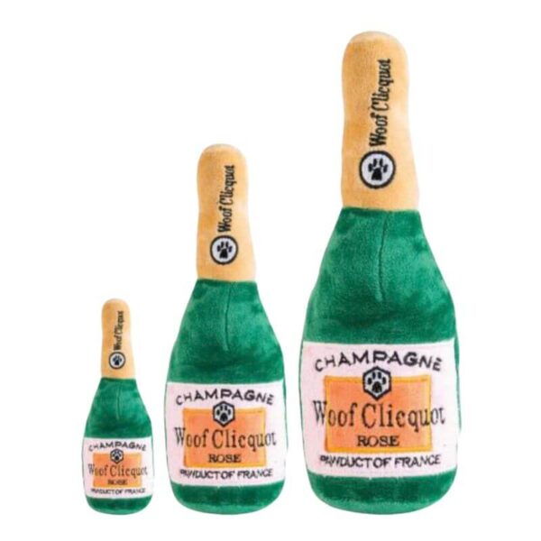 Woof Clicquot Rose' Champagne Bottle
