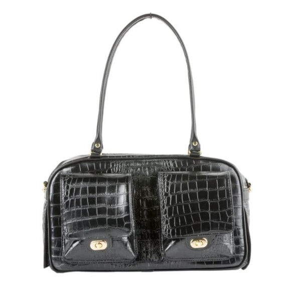 Marlee - Black Croco Carrier