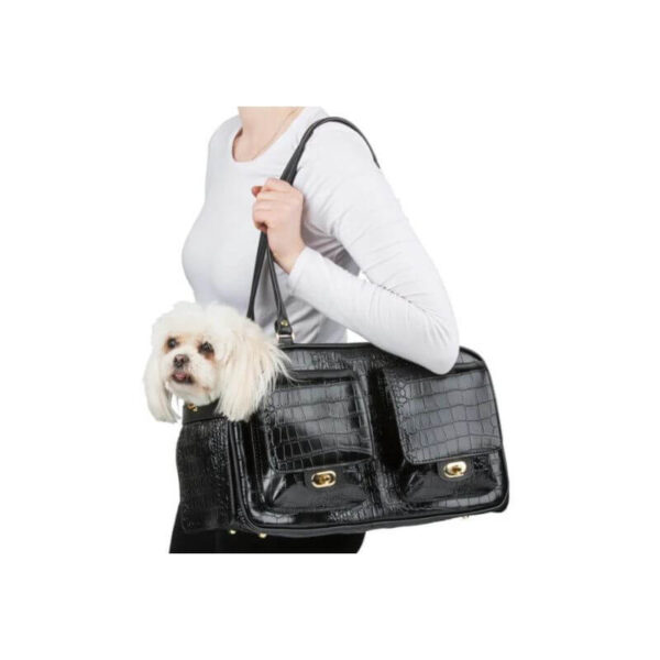 Marlee - Black Croco Carrier