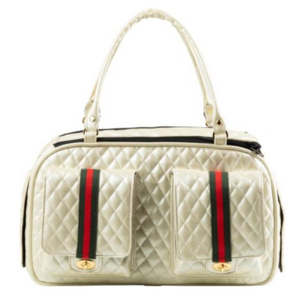 Marlee - Ivory Quilted with Stripe Carrier