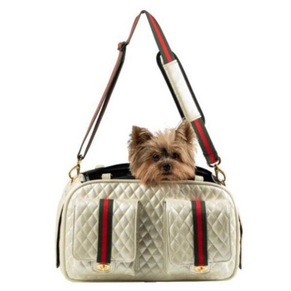 Marlee - Ivory Quilted with Stripe Carrier