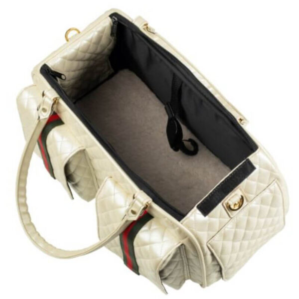 Marlee - Ivory Quilted with Stripe Carrier