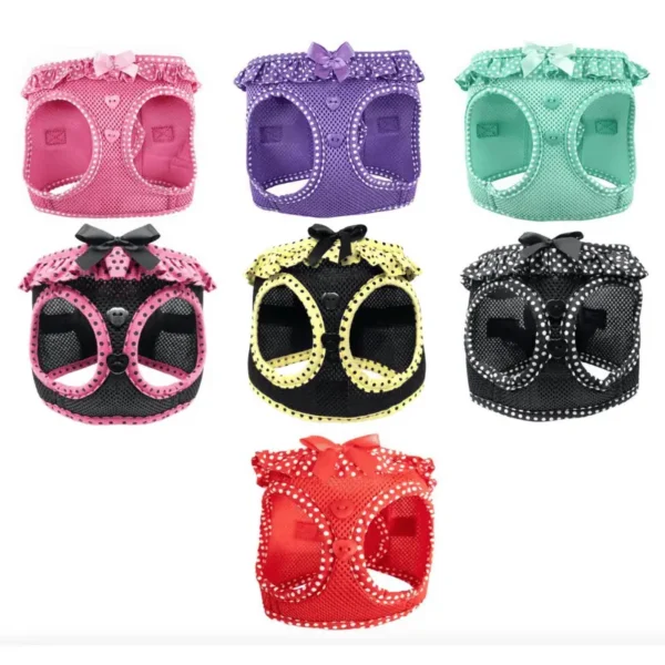 American River Dog Harness Polka Dot Collection
