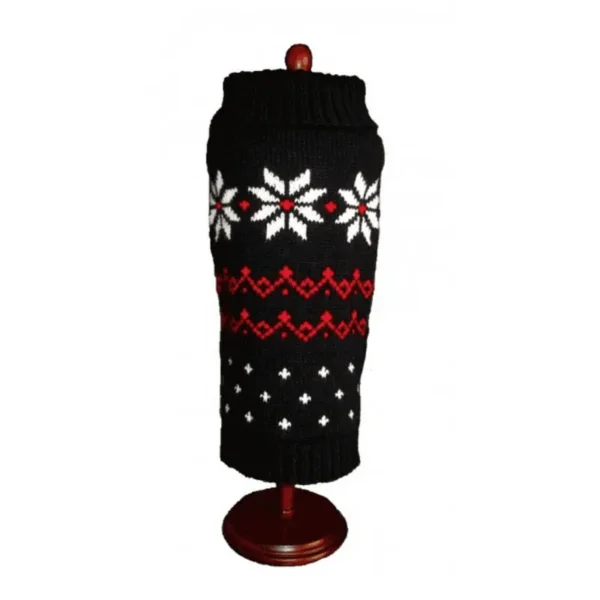 Black Fair Isle Snowflake Sweater