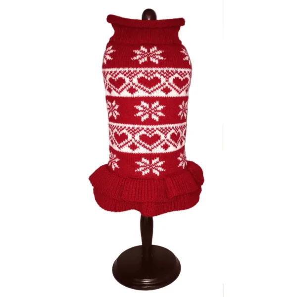 Hearts & Snowflake Sweater Dress