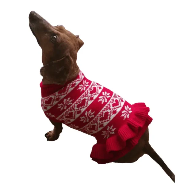 Hearts & Snowflake Sweater Dress