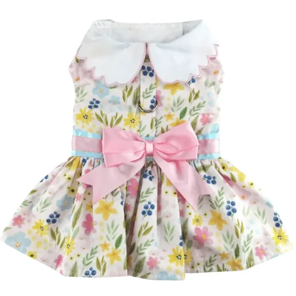 Pastel Meadow Dog Dress w/ Leash