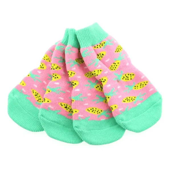 Pineapple Non-Skid Dog Socks