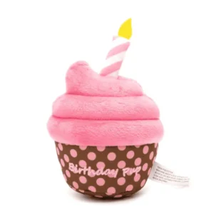 Pink birthday Pup Toy