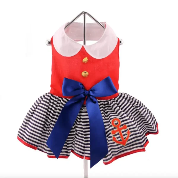 Sailor Girl Dress w/ Matching Leash