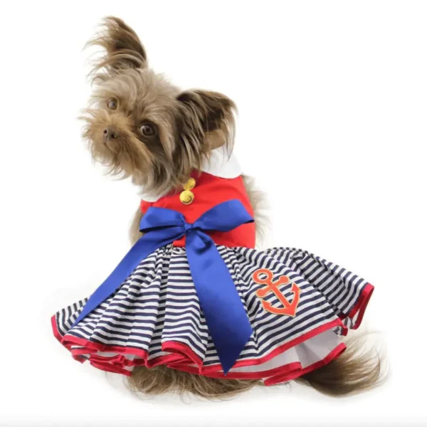 Sailor Girl Dress w/ Matching Leash
