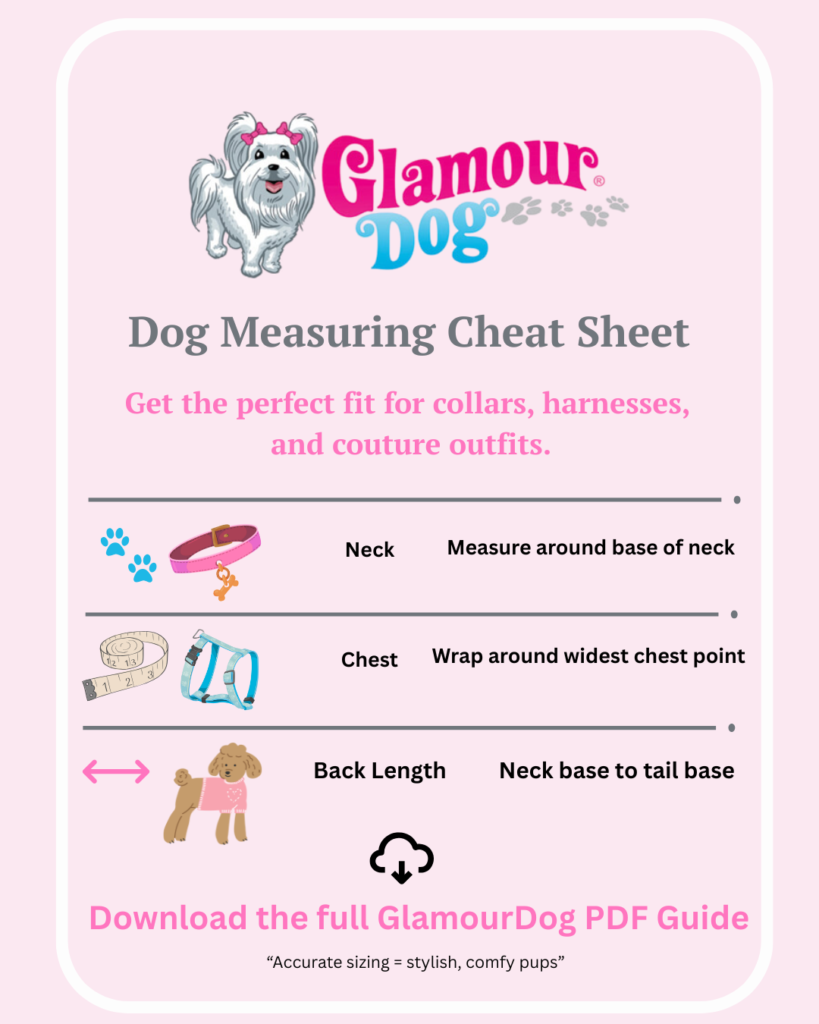 Dog measuring cheat sheet