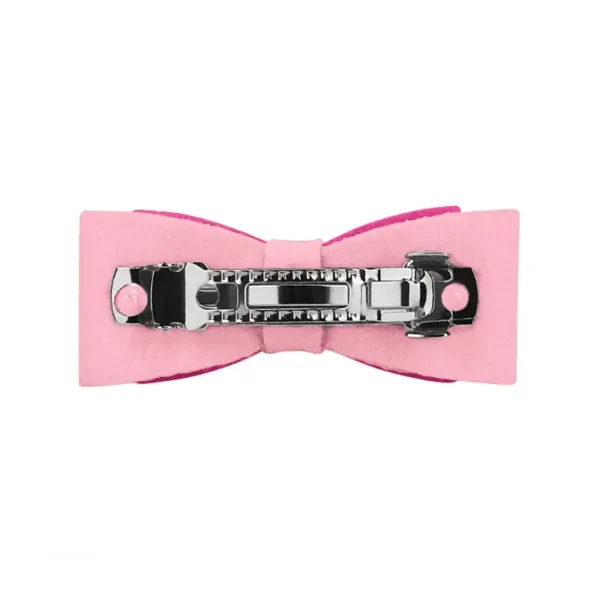 Pink is love pink crystal rocks hair bow2