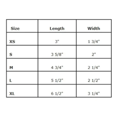 Socks size chart