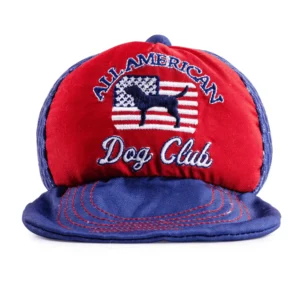 All American Dog Club Trucker Hat Dog Toy – plush trucker hat squeaky toy for dogs