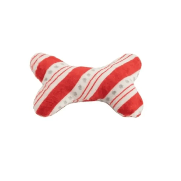 Puppermint Bark Activity House Dog Toy – plush peppermint bone mini toy