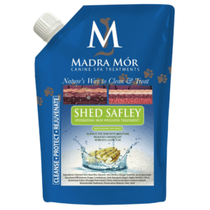 Deep cleansing spa mud bath for dogs to detox, hydrate, and naturally reduce shedding while restoring coat health.