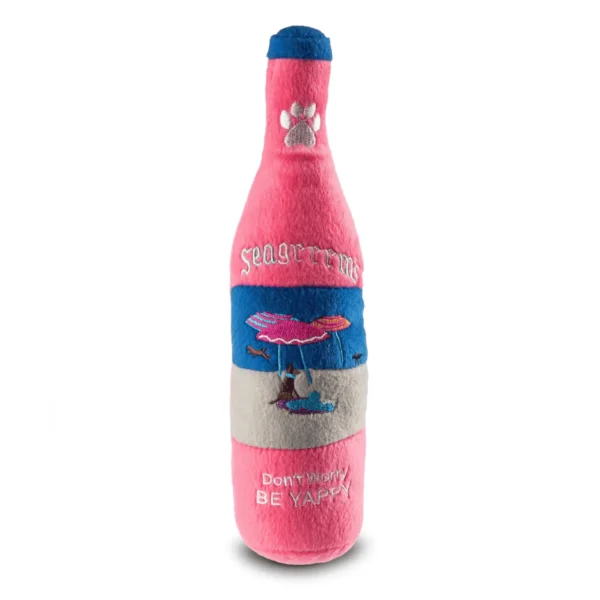 Seagrrrm’s Cooler Dog Toy – plush pink cooler with blue lid and Seagrrrm’s logo