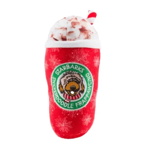 Starbarks Snickerdoodle Frappawcino Dog Toy – plush holiday frappuccino cup squeaky toy for dogs