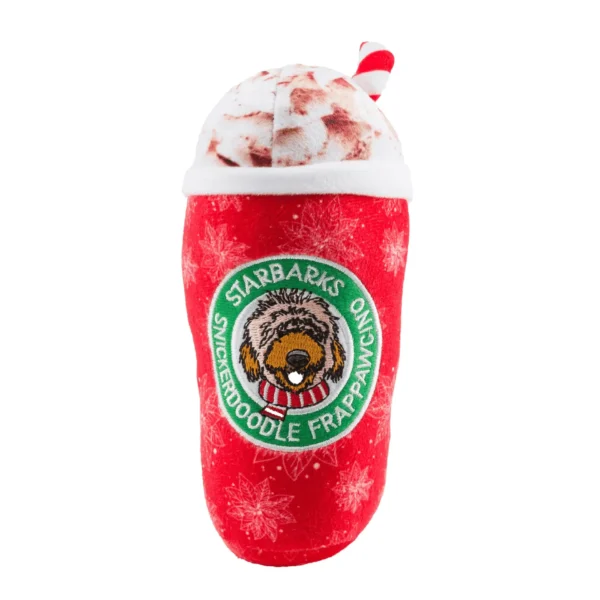 Starbarks Snickerdoodle Frappawcino Dog Toy – plush holiday frappuccino cup squeaky toy for dogs