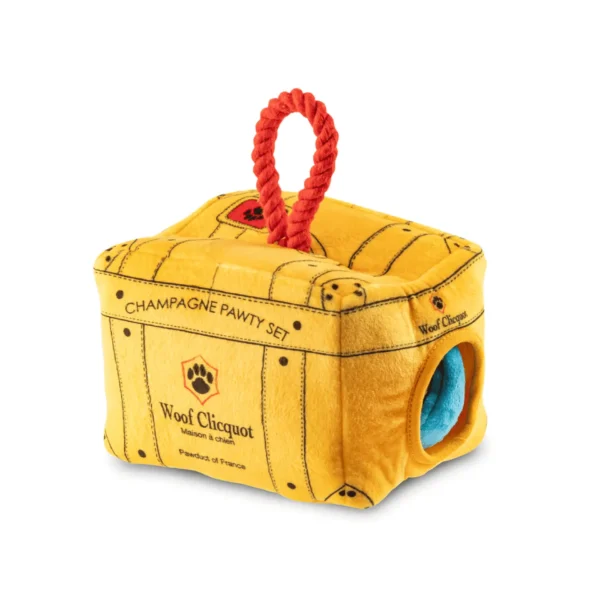 Woof Clicquot Pawty Set – luxury dog toy trunk