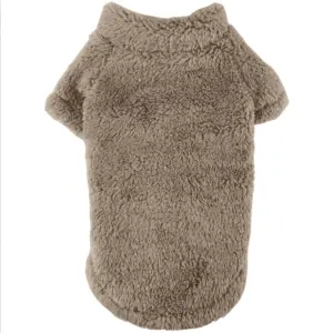 Brown Soft Plush Dog Pullover