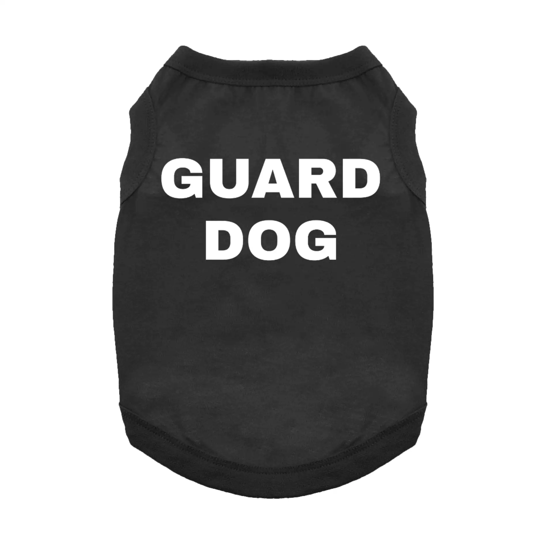 Black dog tank that reads "Guard Dog" in white