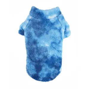 Tie Dye Blue Soft Plush Dog Pullover shirt